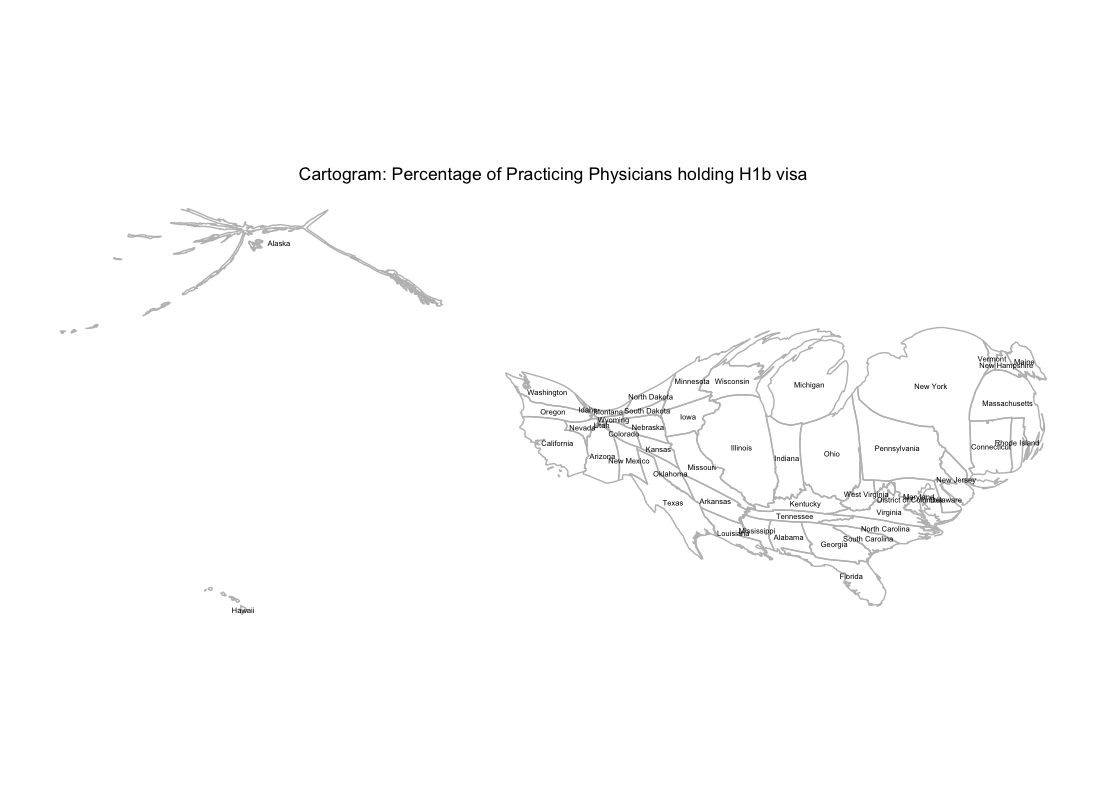 H1b Visa Cartogram